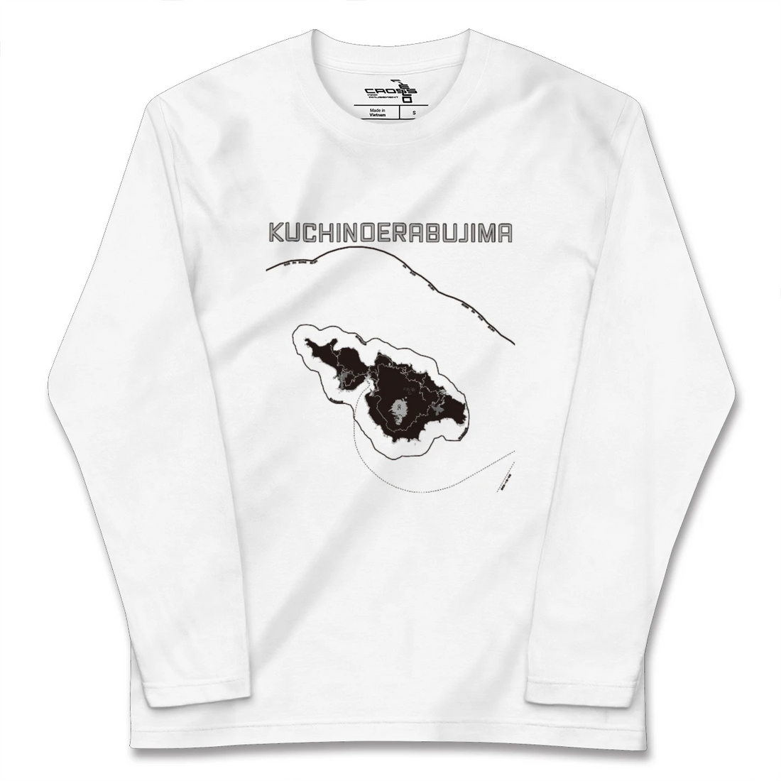 【口永良部島(鹿児島県)】地図柄ロングスリーブTシャツ