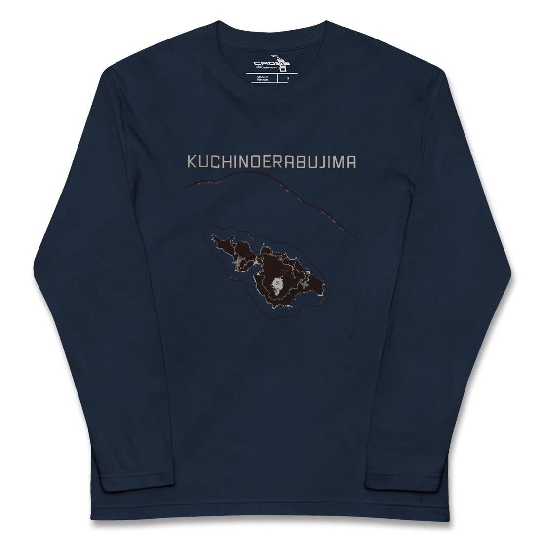 【口永良部島（鹿児島県）】地図柄ロングスリーブTシャツ