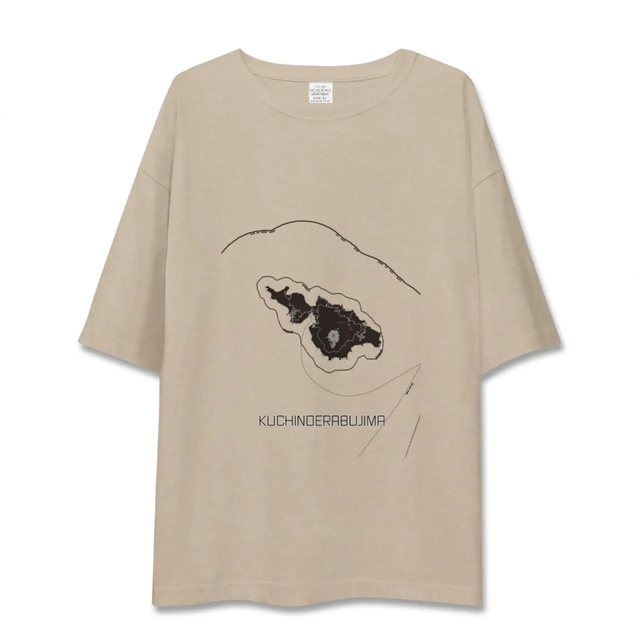 【口永良部島（鹿児島県）】地図柄ビッグシルエットTシャツ