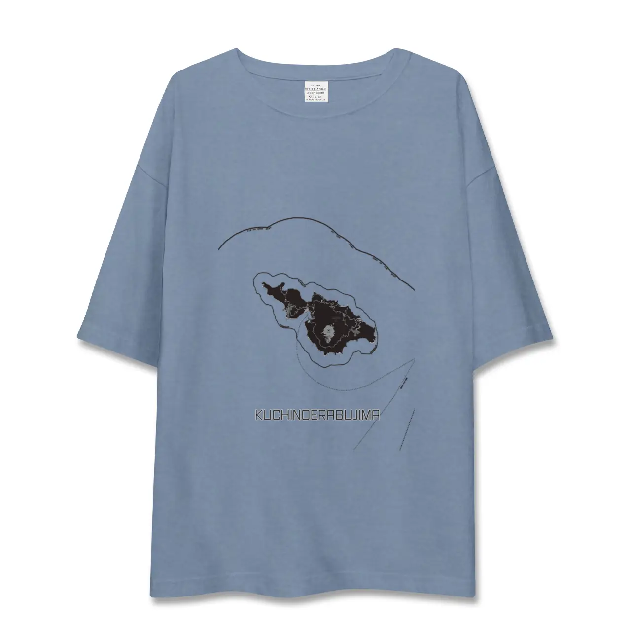 【口永良部島（鹿児島県）】地図柄ビッグシルエットTシャツ