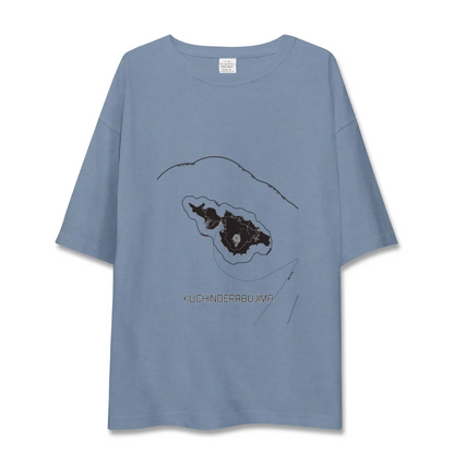 【口永良部島（鹿児島県）】地図柄ビッグシルエットTシャツ