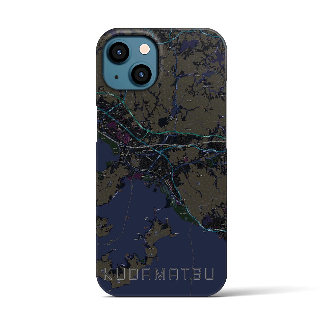 【下松（山口県）】地図柄iPhoneケース（バックカバータイプ）