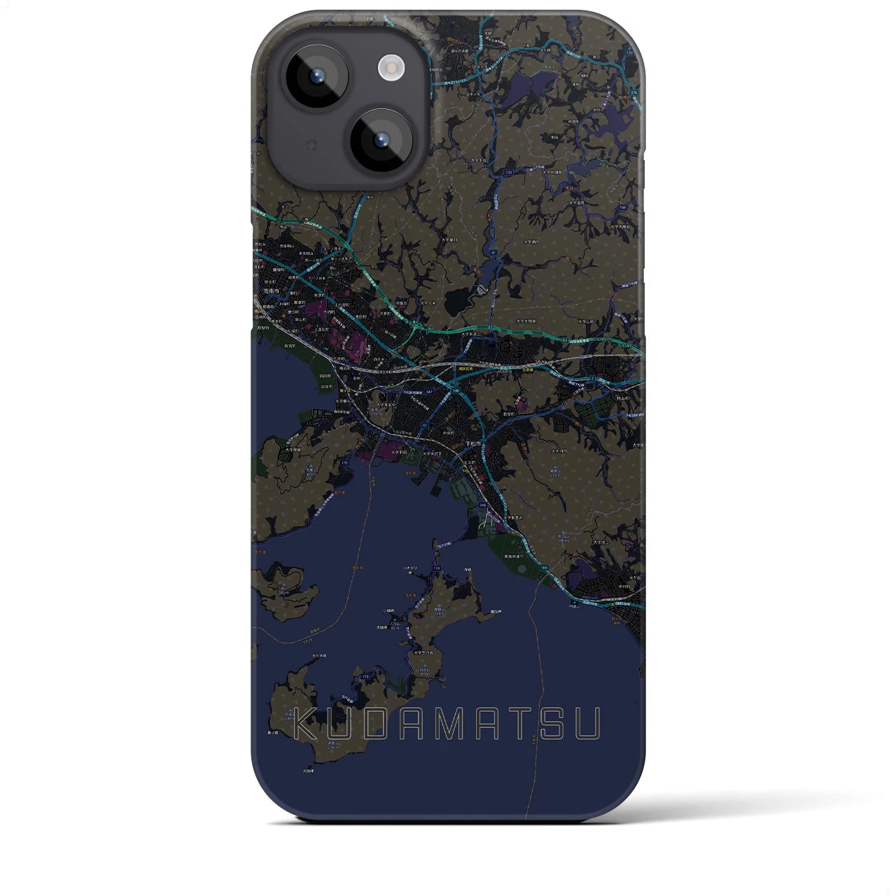 【下松（山口県）】地図柄iPhoneケース（バックカバータイプ）