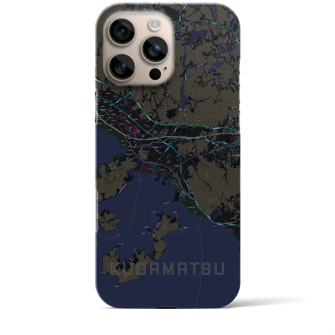 【下松(山口県)】地図柄iPhoneケース(バックカバータイプ)