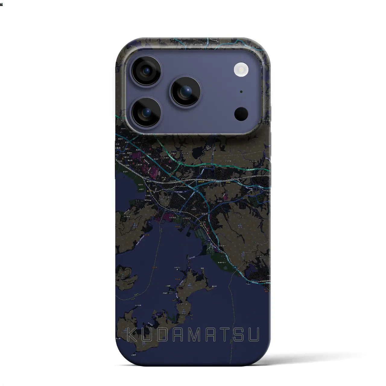 【下松（山口県）】地図柄iPhoneケース（バックカバータイプ）