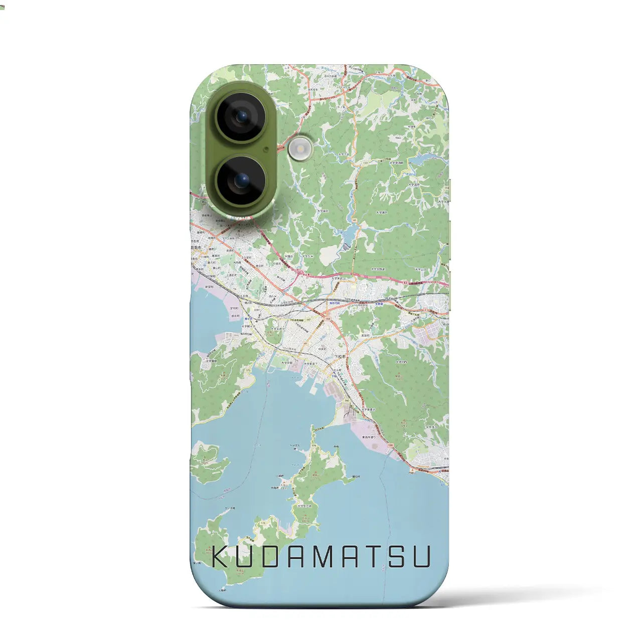 【下松（山口県）】地図柄iPhoneケース（バックカバータイプ）