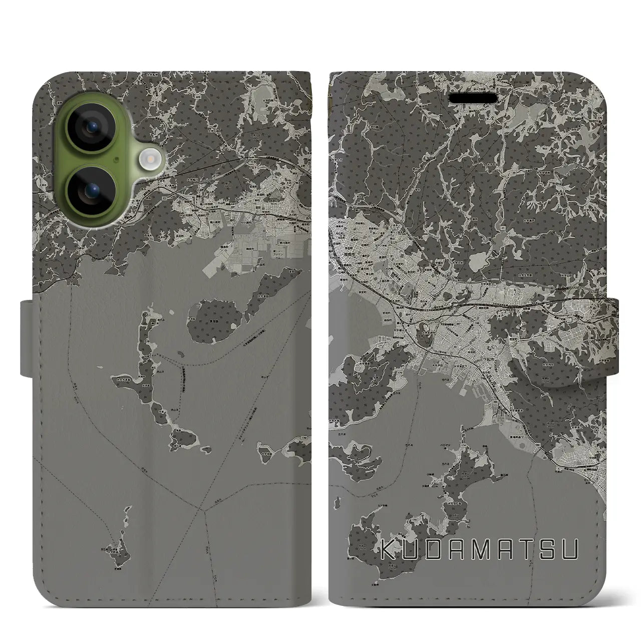 【下松（山口県）】地図柄iPhoneケース（手帳タイプ）