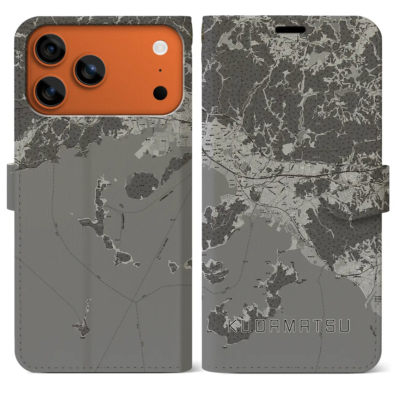 【下松（山口県）】地図柄iPhoneケース（手帳タイプ）