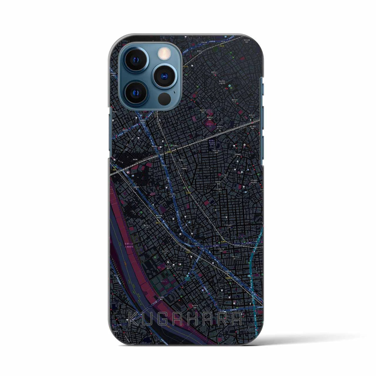【久が原（東京都）】地図柄iPhoneケース（バックカバータイプ）