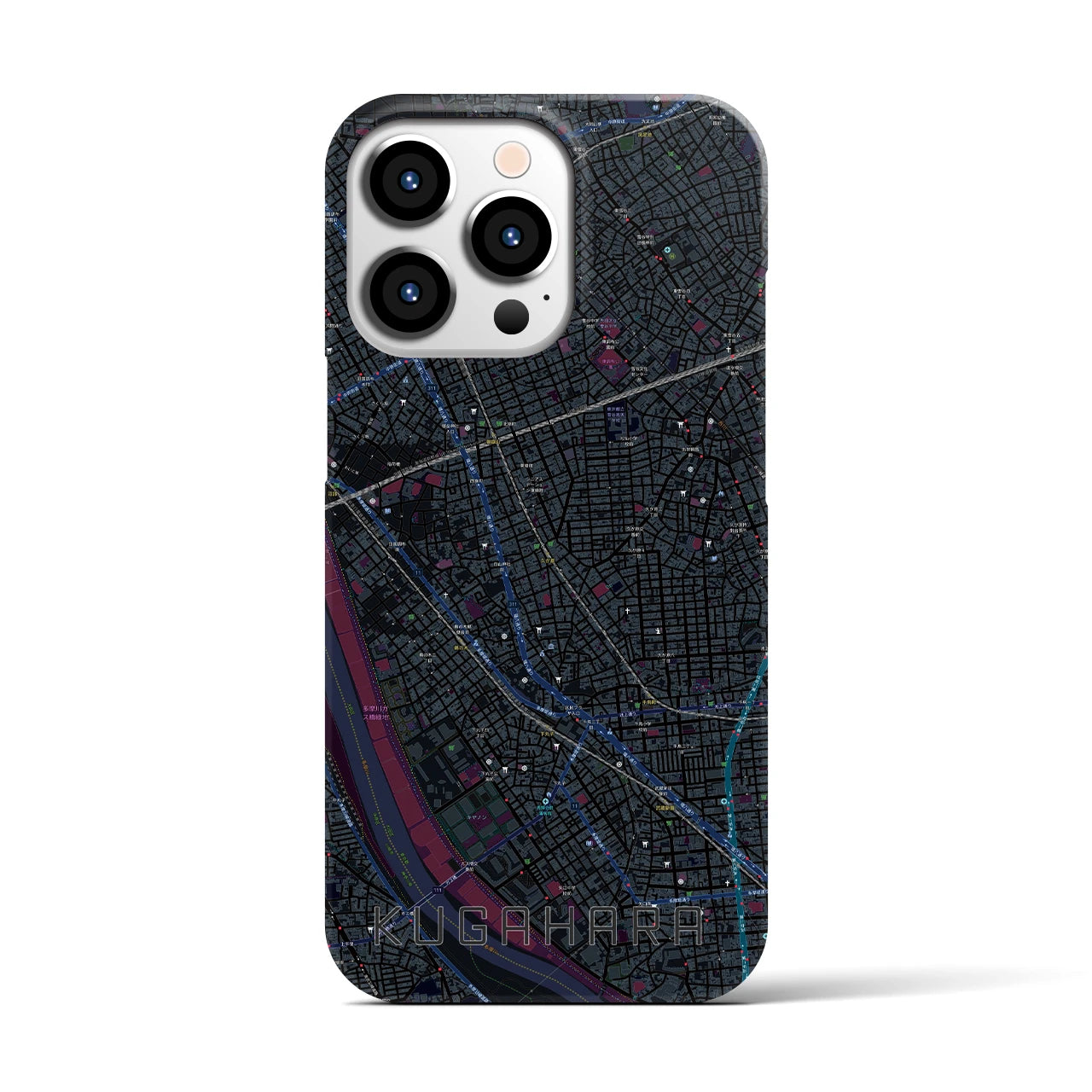【久が原（東京都）】地図柄iPhoneケース（バックカバータイプ）