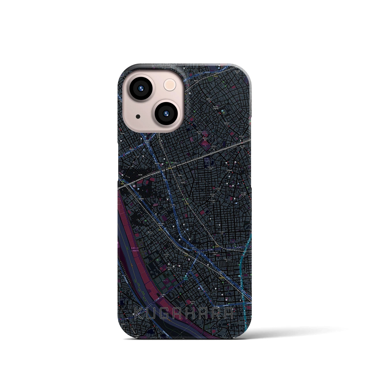 【久が原（東京都）】地図柄iPhoneケース（バックカバータイプ）