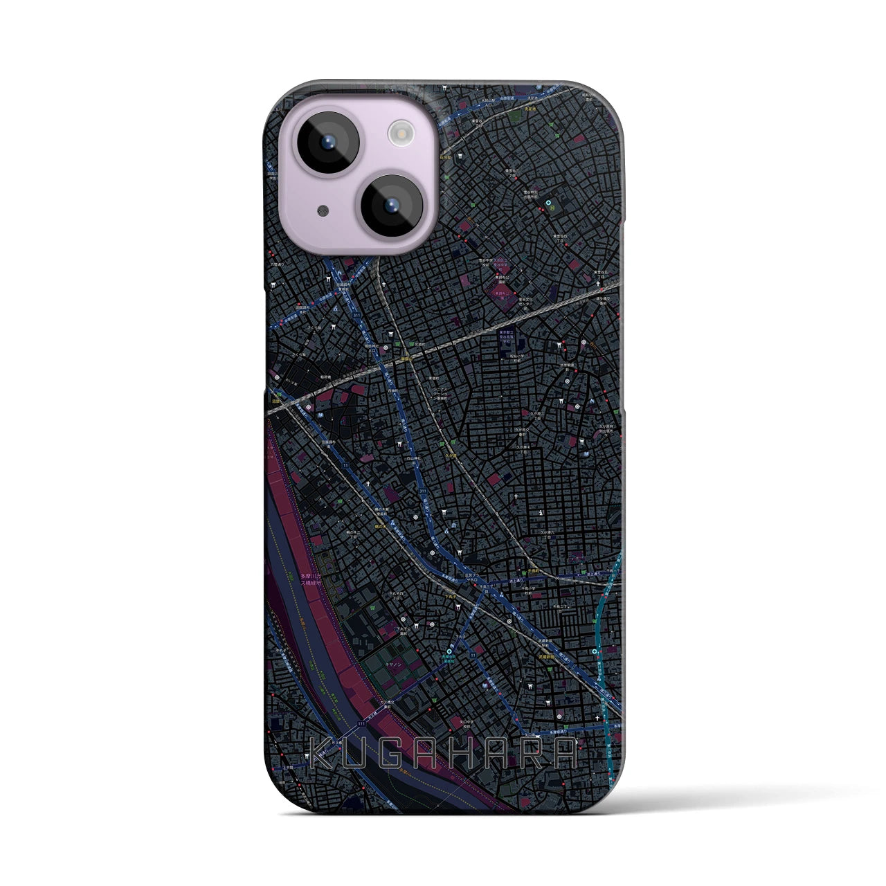 【久が原（東京都）】地図柄iPhoneケース（バックカバータイプ）