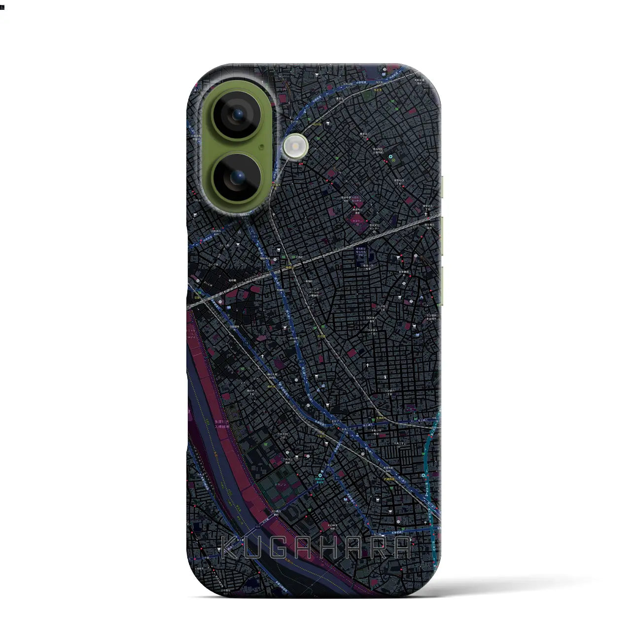 【久が原（東京都）】地図柄iPhoneケース（バックカバータイプ）