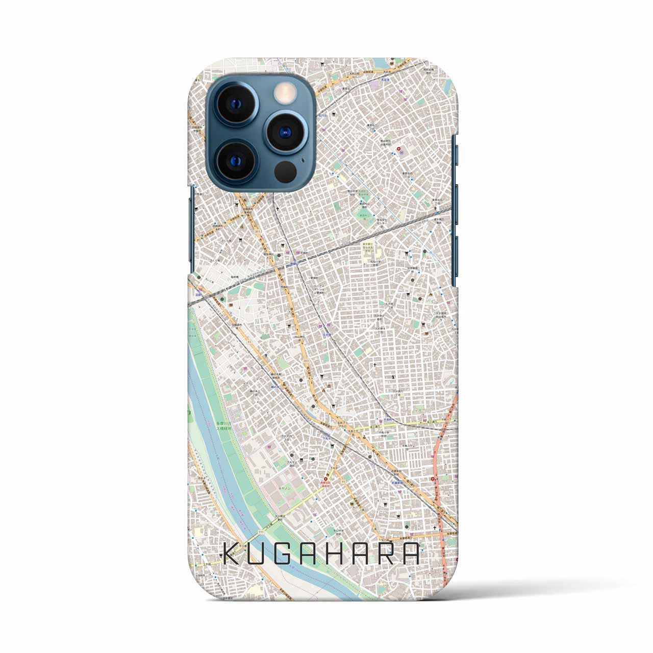 【久が原（東京都）】地図柄iPhoneケース（バックカバータイプ）