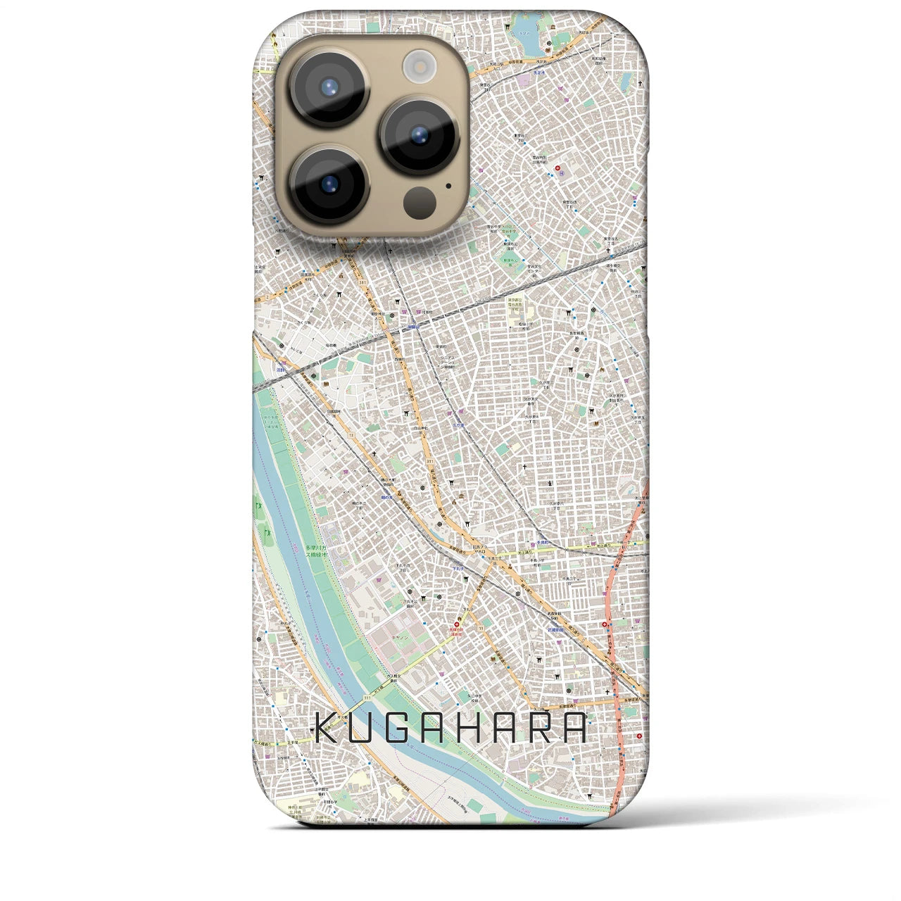【久が原（東京都）】地図柄iPhoneケース（バックカバータイプ）