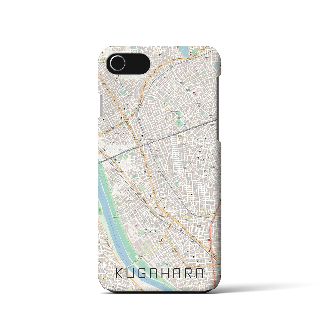 【久が原（東京都）】地図柄iPhoneケース（バックカバータイプ）