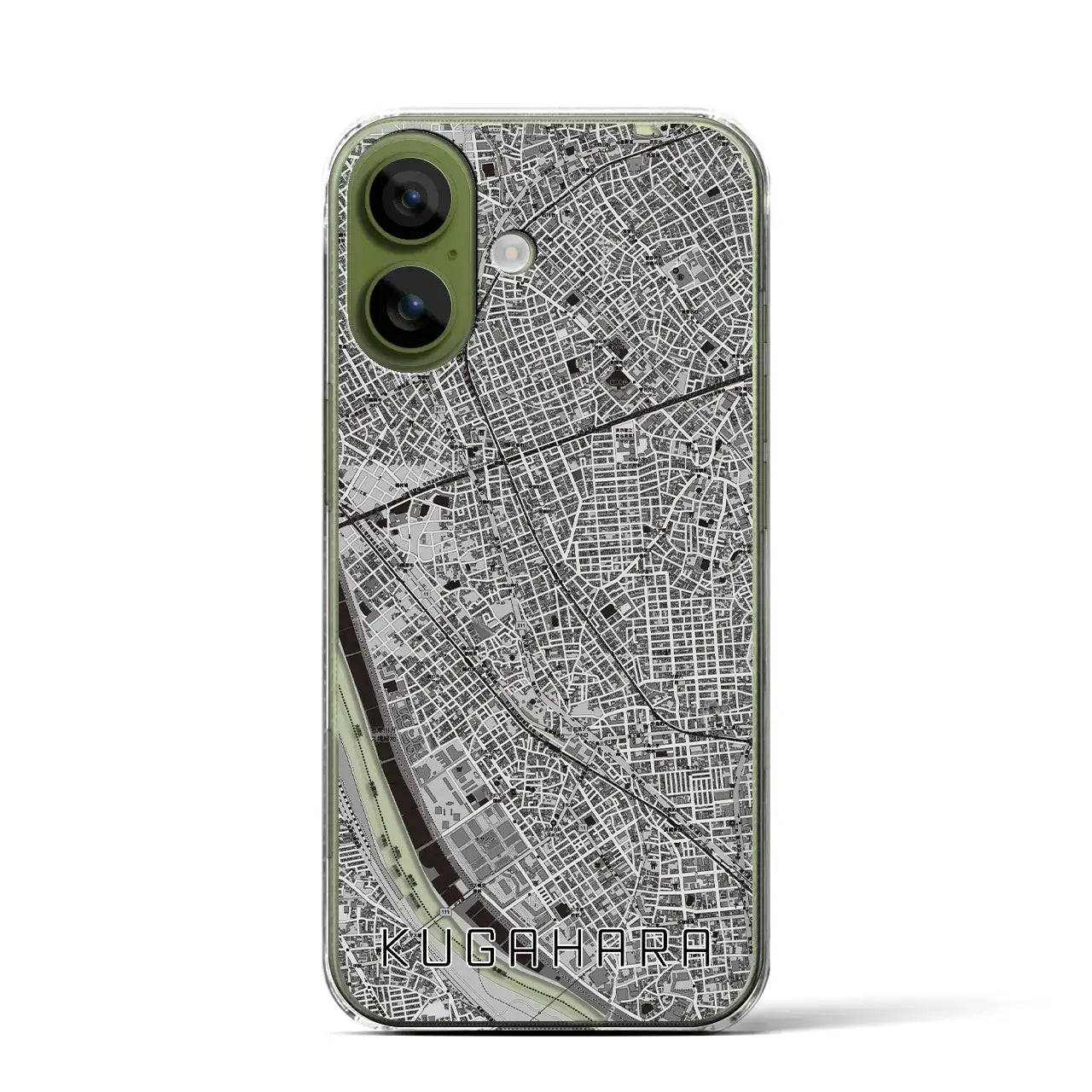 【久が原（東京都）】地図柄iPhoneケース（クリアタイプ）