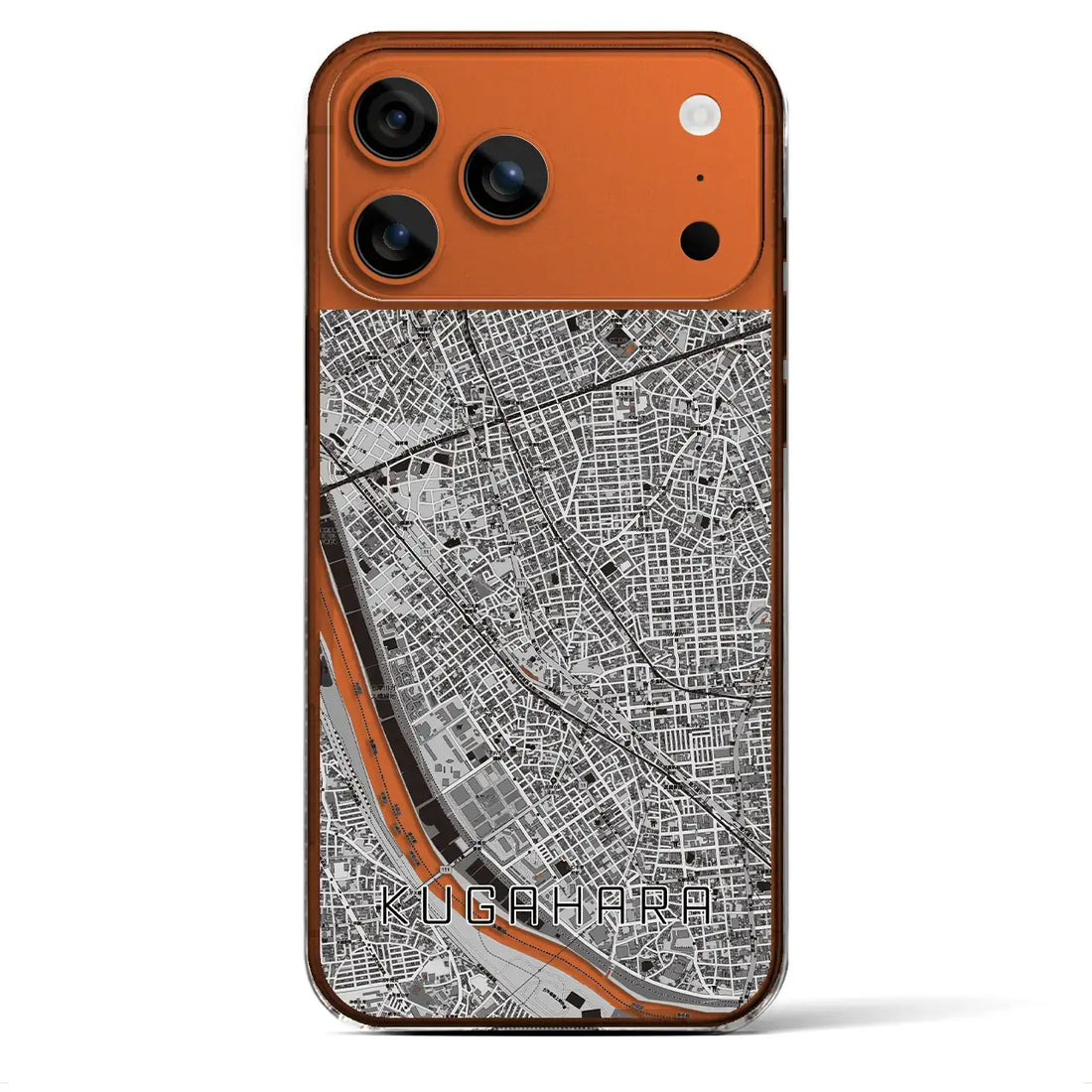 【久が原（東京都）】地図柄iPhoneケース（クリアタイプ）