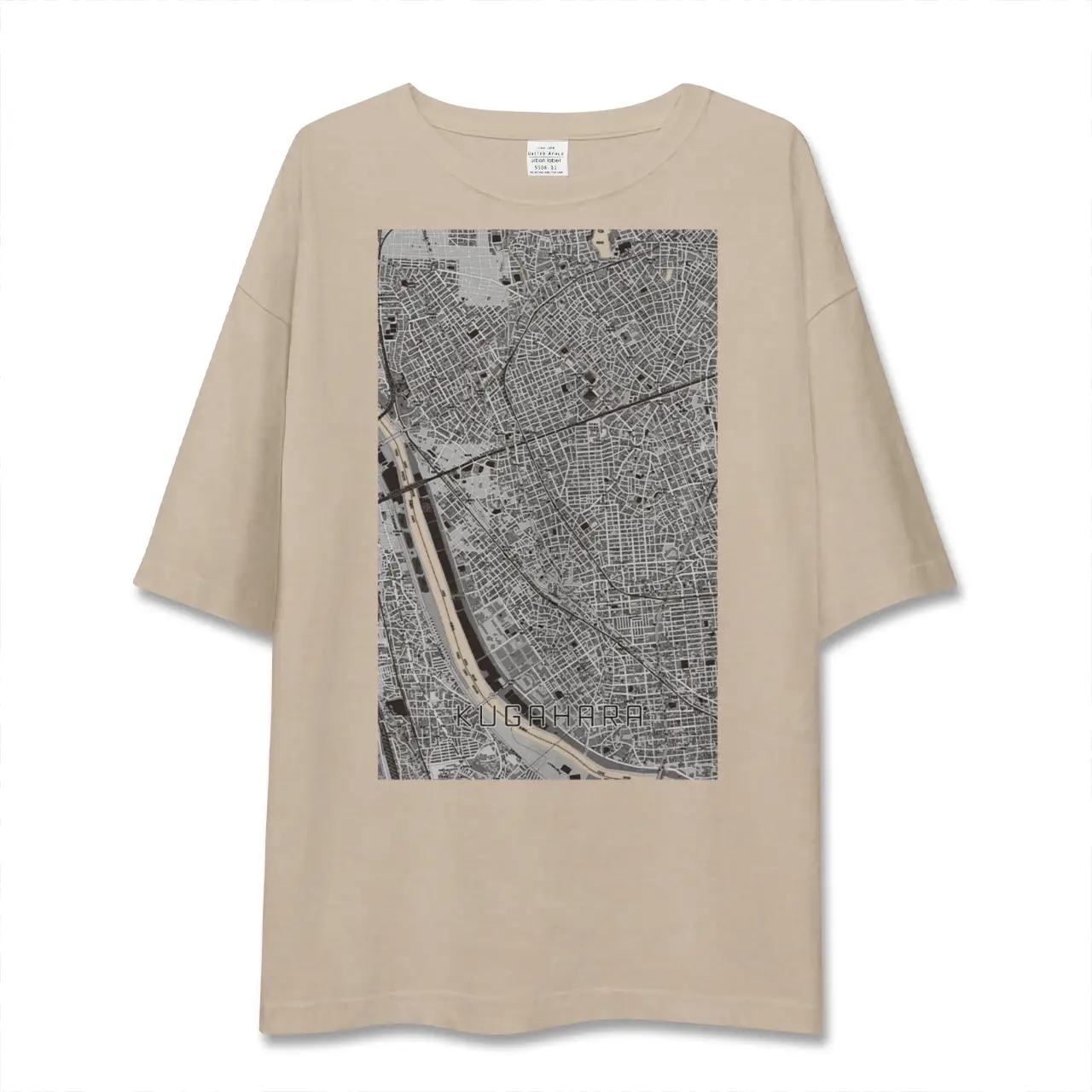 【久が原（東京都）】地図柄ビッグシルエットTシャツ