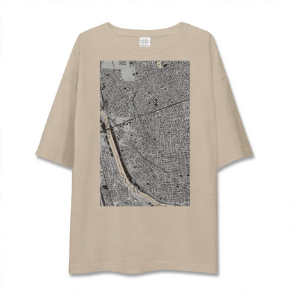 【久が原（東京都）】地図柄ビッグシルエットTシャツ
