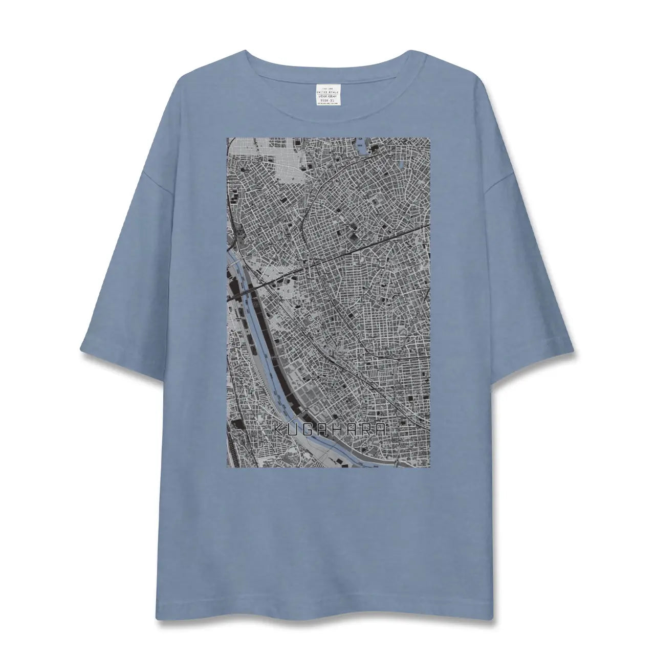 【久が原（東京都）】地図柄ビッグシルエットTシャツ