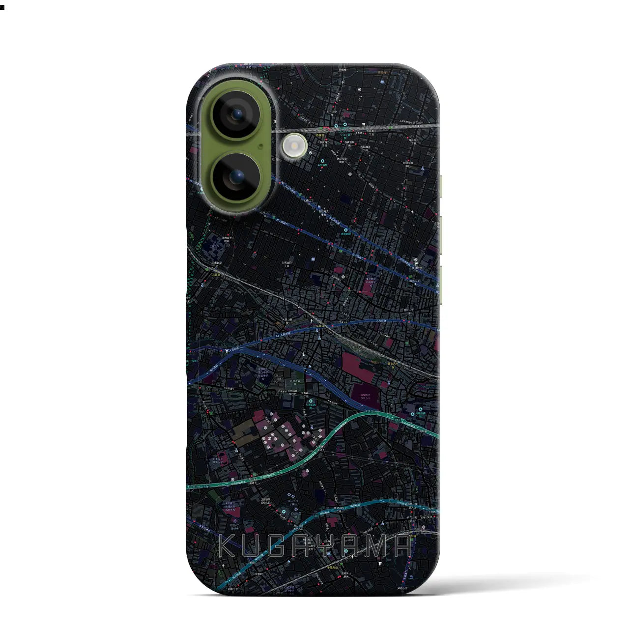 【久我山（東京都）】地図柄iPhoneケース（バックカバータイプ）