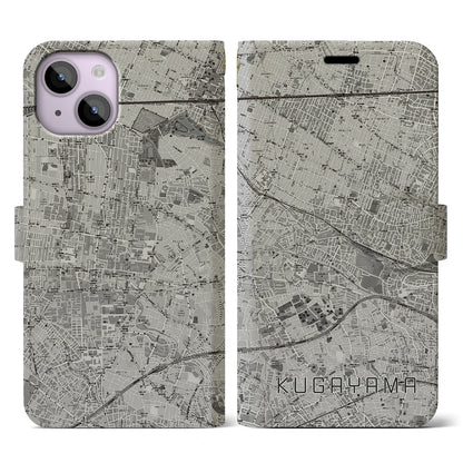 【久我山（東京都）】地図柄iPhoneケース（手帳タイプ）モノトーン・iPhone 14 用