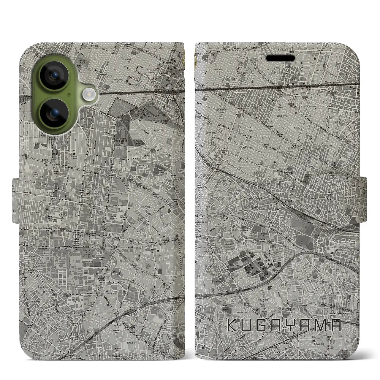 【久我山（東京都）】地図柄iPhoneケース（手帳タイプ）