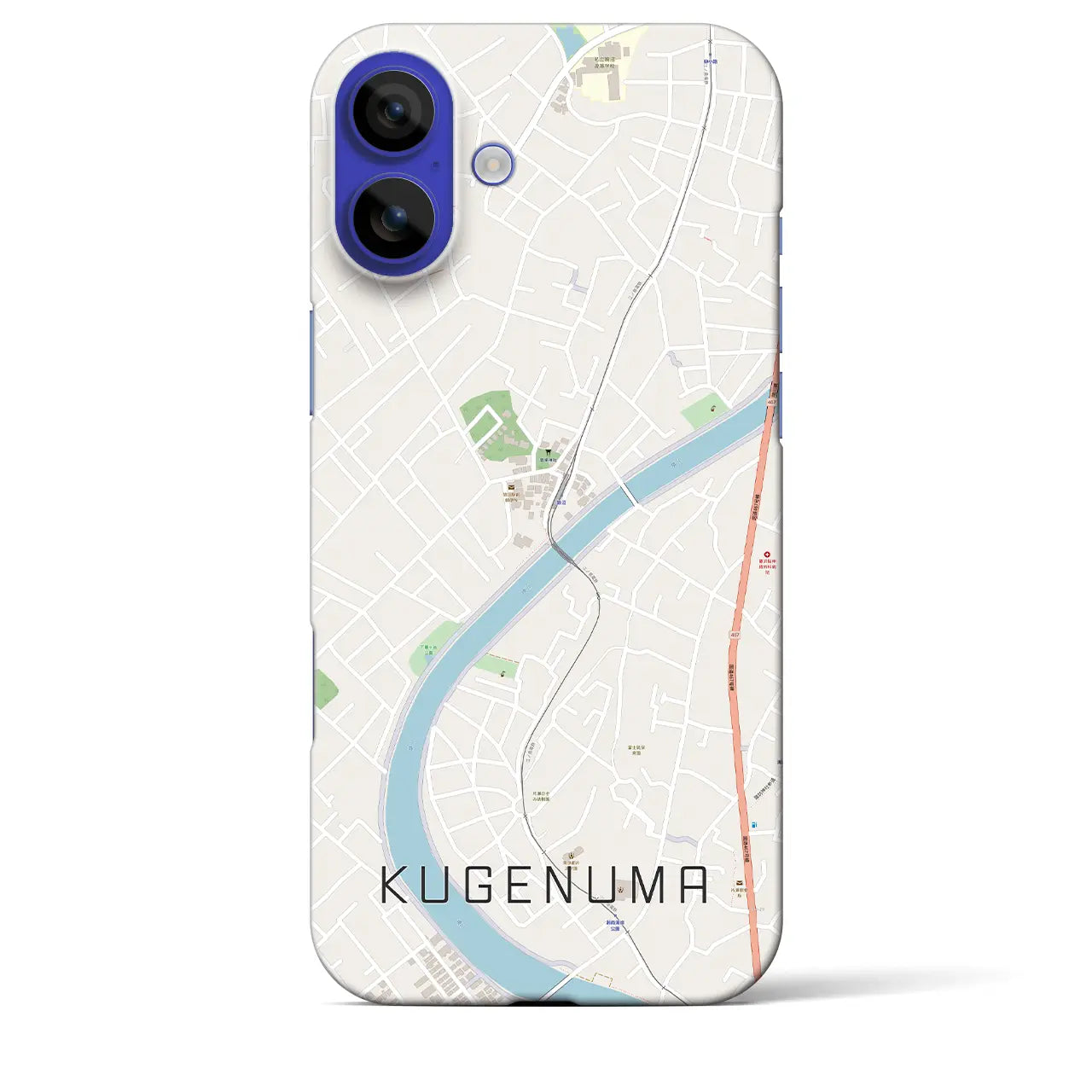 【鵠沼（神奈川県）】地図柄iPhoneケース（バックカバータイプ）