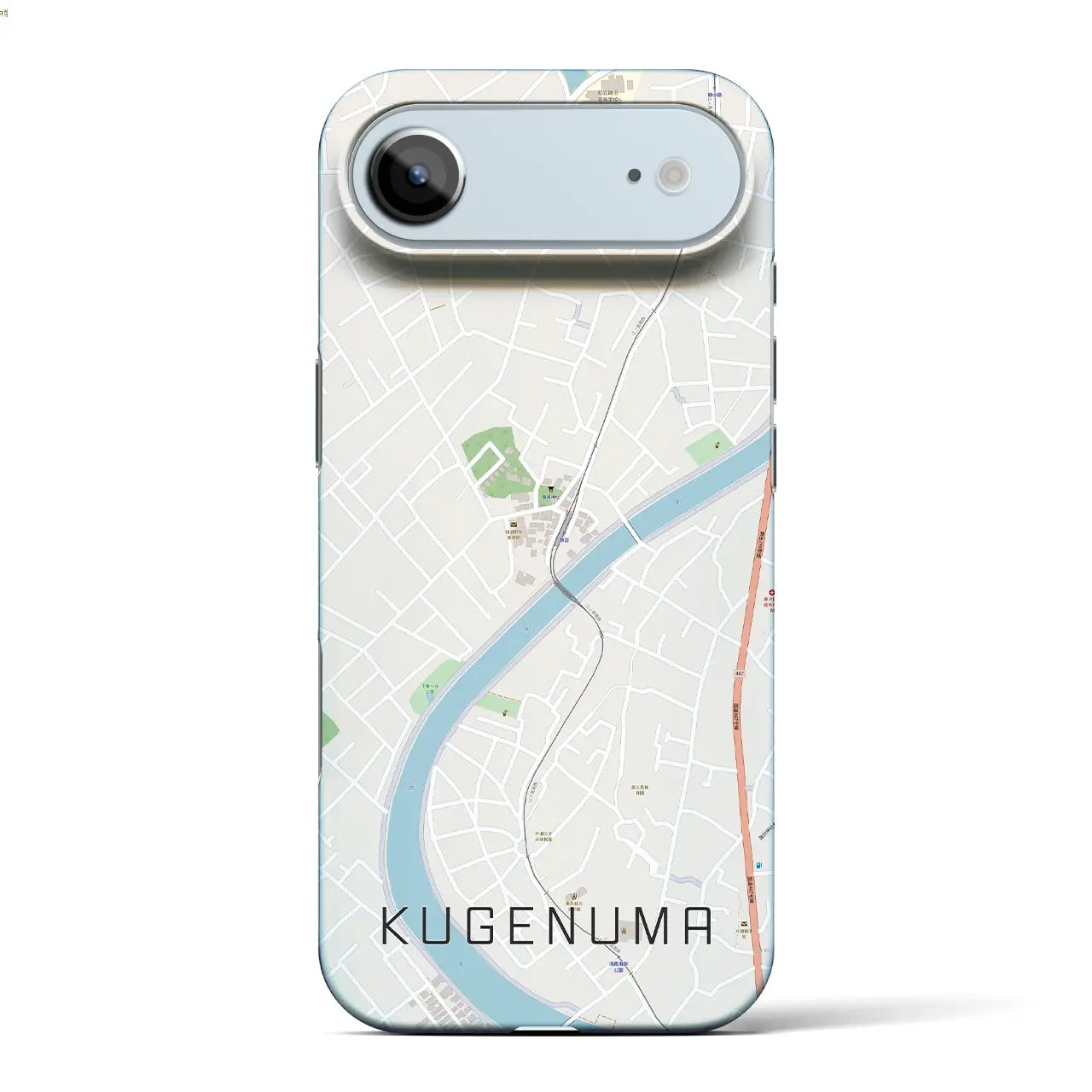 【鵠沼（神奈川県）】地図柄iPhoneケース（バックカバータイプ）ナチュラル・iPhone 17 Pro Max 用