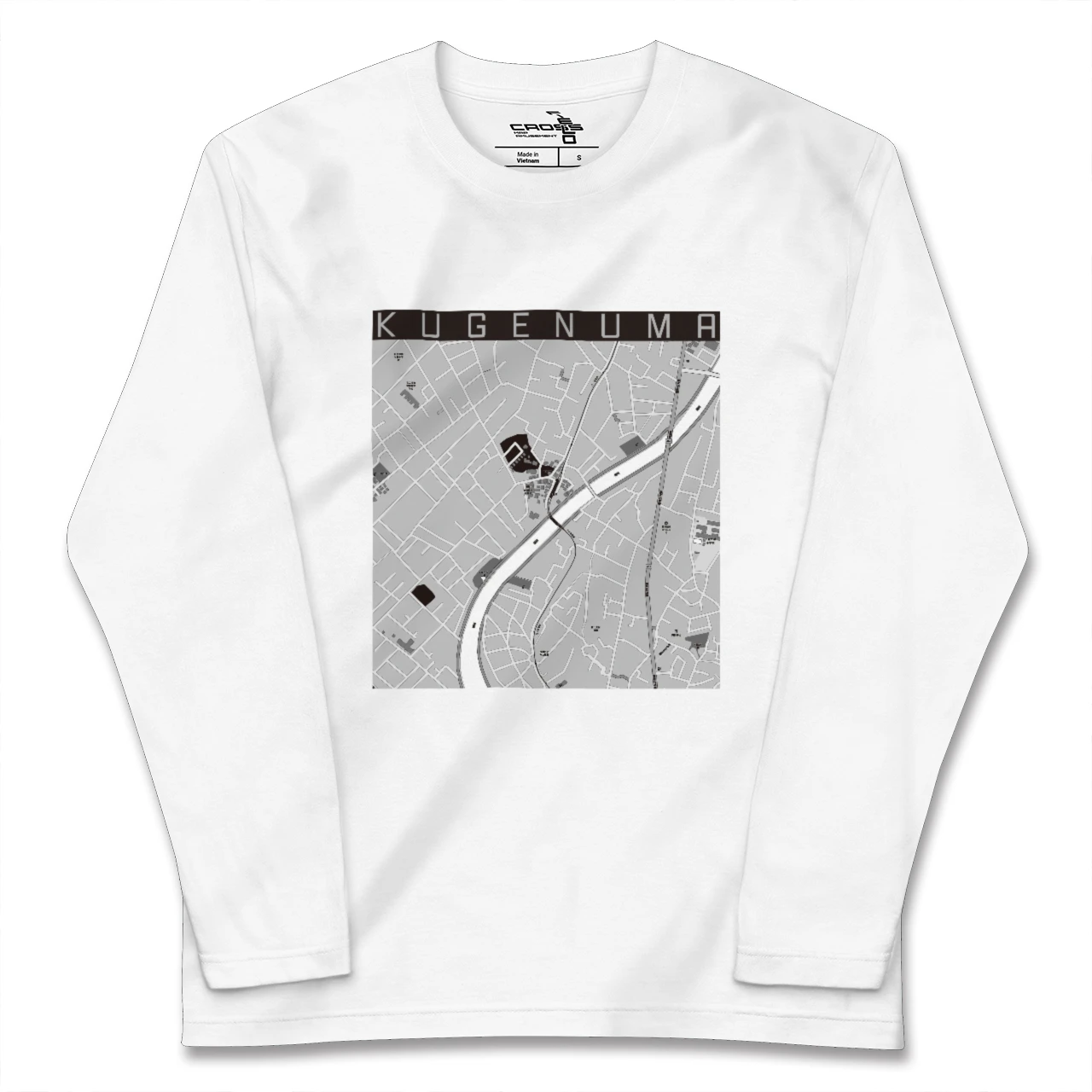【鵠沼（神奈川県）】地図柄ロングスリーブTシャツ