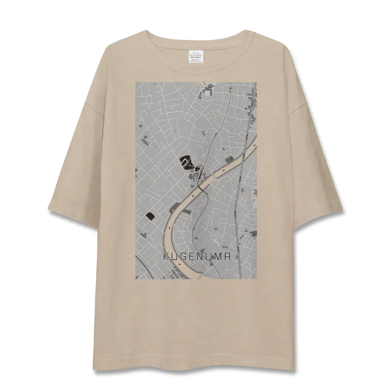 【鵠沼（神奈川県）】地図柄ビッグシルエットTシャツ
