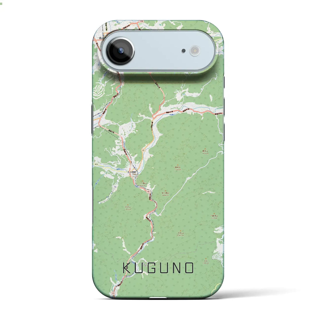 【久々野（岐阜県）】地図柄iPhoneケース（バックカバータイプ）ブラック・iPhone 17 Pro Max 用