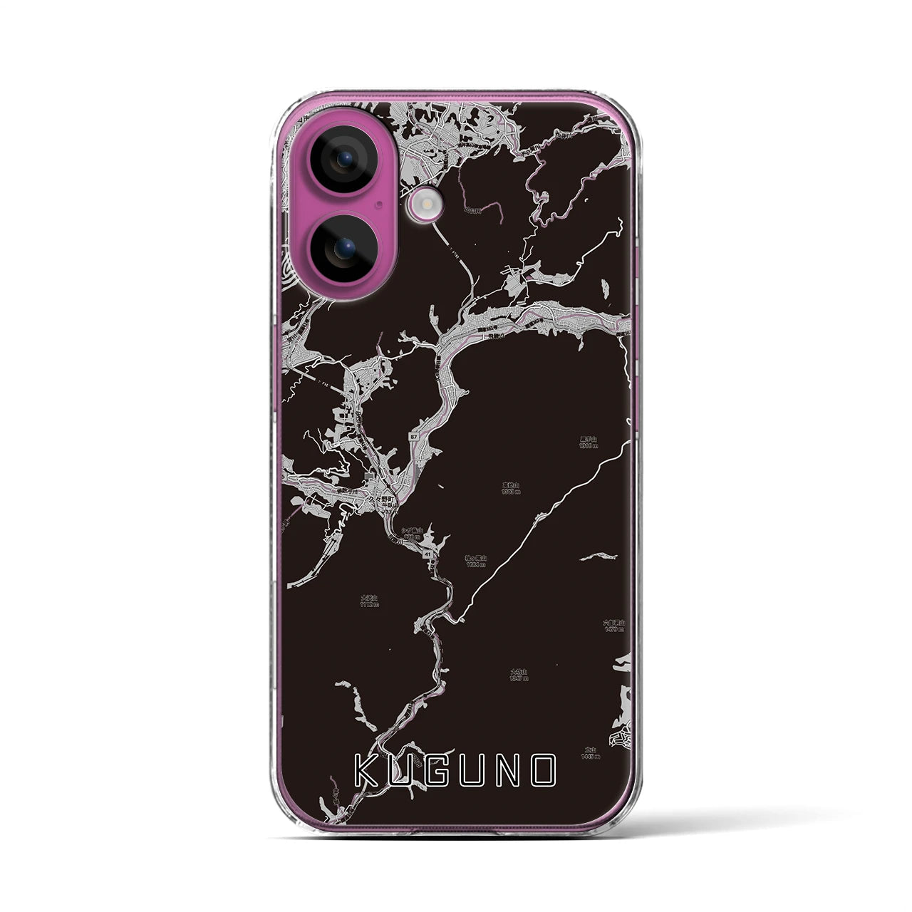 【久々野（岐阜県）】地図柄iPhoneケース（クリアタイプ）