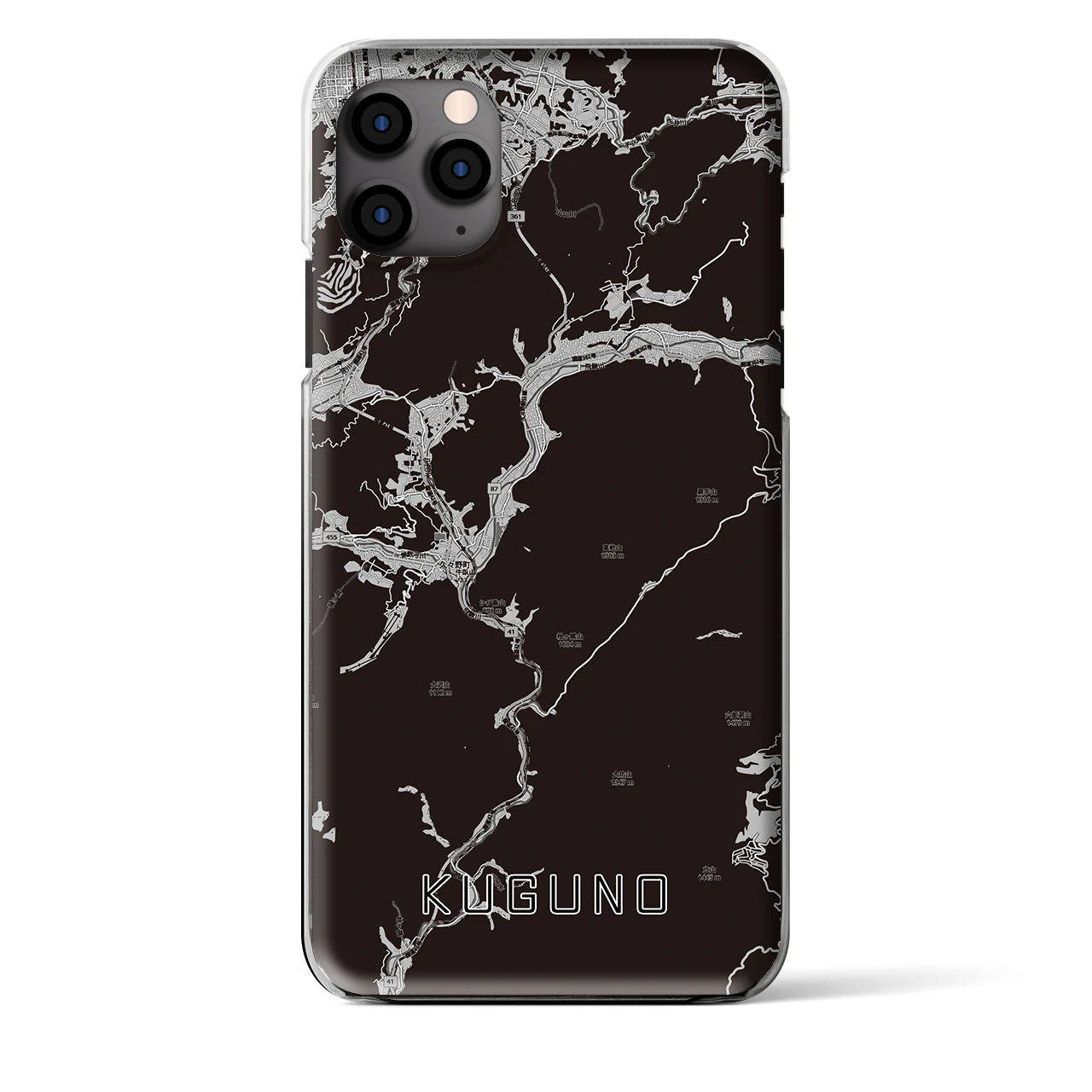 【久々野（岐阜県）】地図柄iPhoneケース（クリアタイプ）