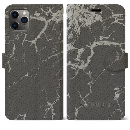 【久々野（岐阜県）】地図柄iPhoneケース（手帳タイプ）