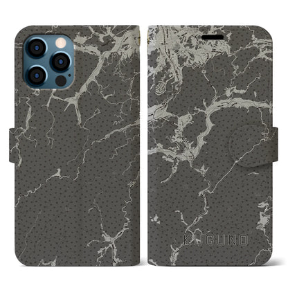 【久々野（岐阜県）】地図柄iPhoneケース（手帳タイプ）