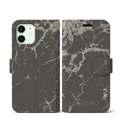 【久々野（岐阜県）】地図柄iPhoneケース（手帳タイプ）