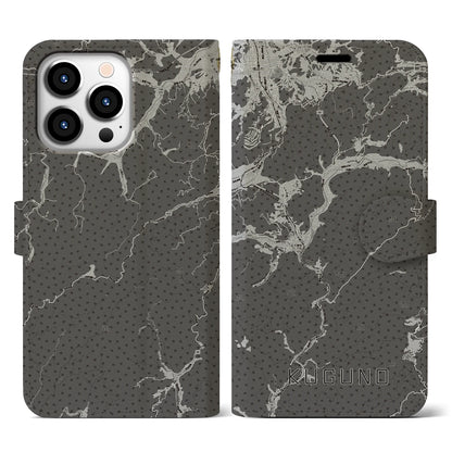 【久々野（岐阜県）】地図柄iPhoneケース（手帳タイプ）