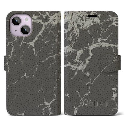 【久々野（岐阜県）】地図柄iPhoneケース（手帳タイプ）