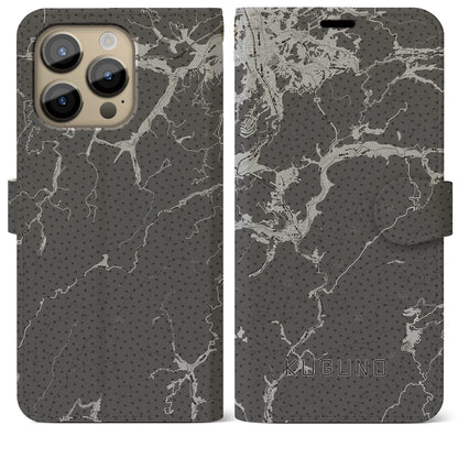 【久々野（岐阜県）】地図柄iPhoneケース（手帳タイプ）