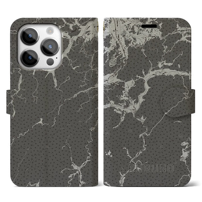 【久々野（岐阜県）】地図柄iPhoneケース（手帳タイプ）