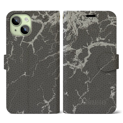 【久々野（岐阜県）】地図柄iPhoneケース（手帳タイプ）