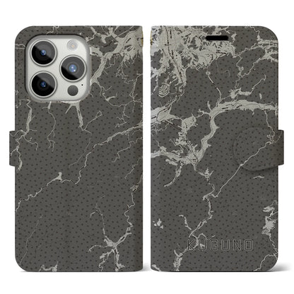 【久々野（岐阜県）】地図柄iPhoneケース（手帳タイプ）