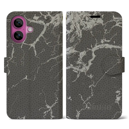 【久々野（岐阜県）】地図柄iPhoneケース（手帳タイプ）