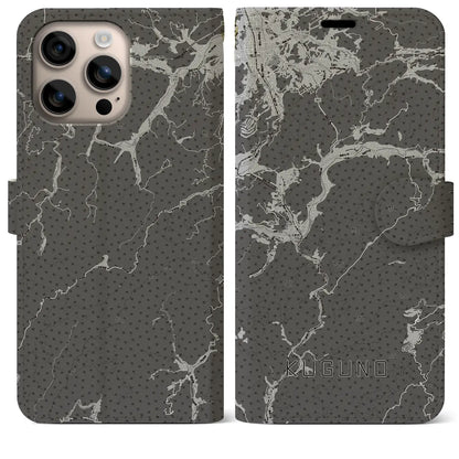 【久々野（岐阜県）】地図柄iPhoneケース（手帳タイプ）