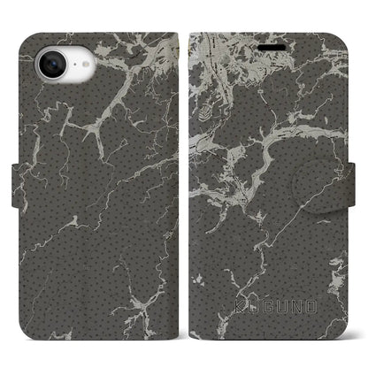 【久々野（岐阜県）】地図柄iPhoneケース（手帳タイプ）