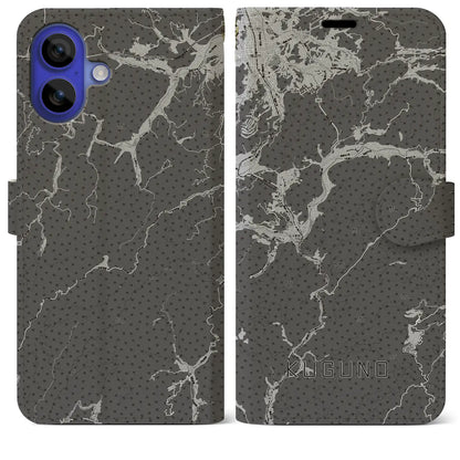 【久々野（岐阜県）】地図柄iPhoneケース（手帳タイプ）