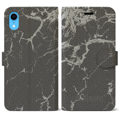 【久々野（岐阜県）】地図柄iPhoneケース（手帳タイプ）