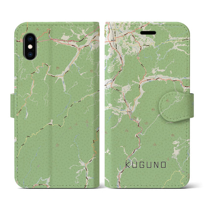 【久々野（岐阜県）】地図柄iPhoneケース（手帳タイプ）